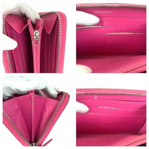 CHANEL Authentic Pink Caviar Leather Logo Wallet - Picture 6 of 10